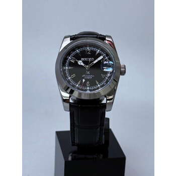 Custom Seiko Mod • Black Alpinist on Sapphire Glass Automatic • 36mm